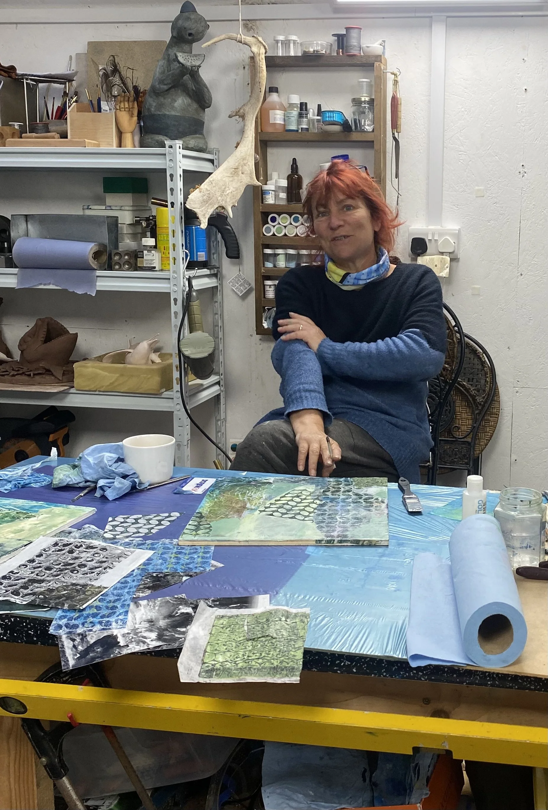 Simone Bizzell-Browning in her studio in West Wales