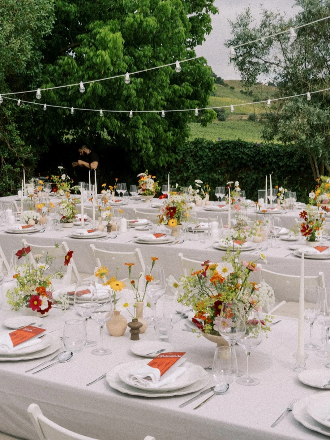 Fun and warm colors for Lola &amp; Jo&atilde;o in @casa_sacoto &rsquo;s yard. Captured by the colorful lady herself @adrianamoraisphotography