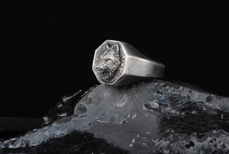 Mithril 谧银 纯手工制狼图腾男士雕刻指环1.jpg
