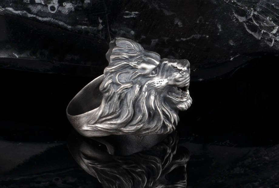 Mithril 谧银 纯手工制雄狮男士雕刻指环5.jpg