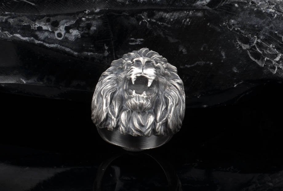 Mithril 谧银 纯手工制雄狮男士雕刻指环4.jpg