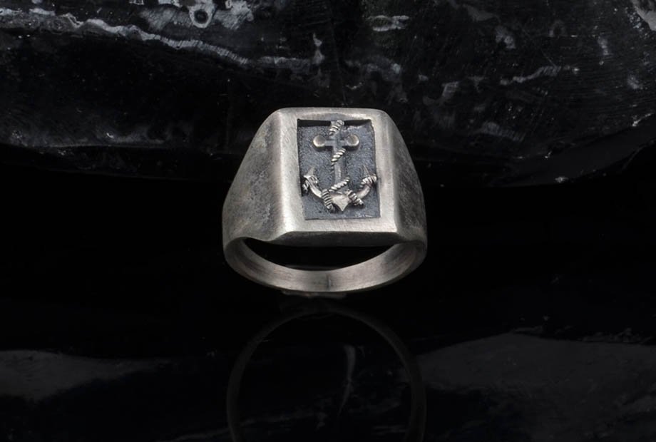 Mithril 谧银 纯手工制水手锚男士雕刻指环4.jpg