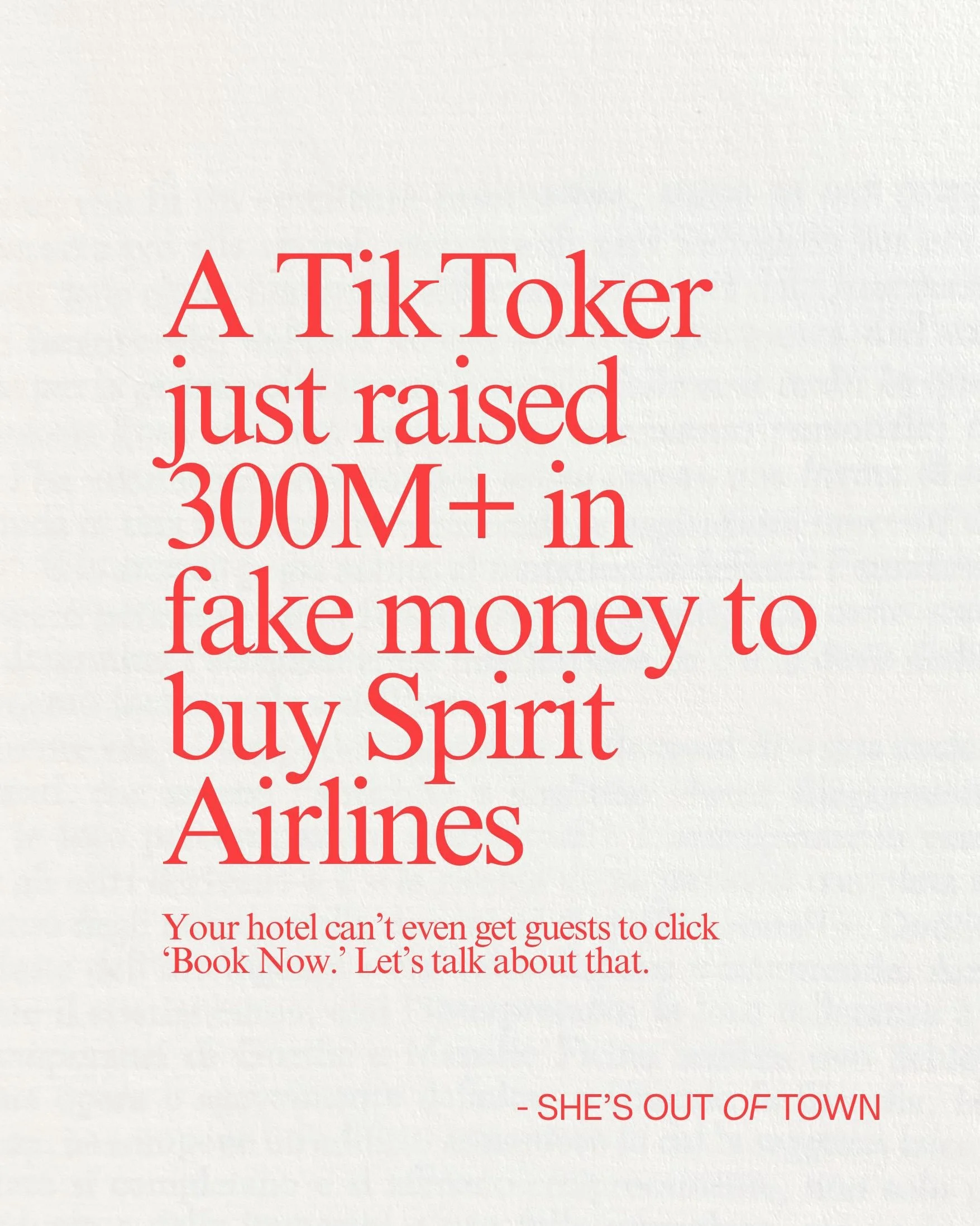 Spirit Airlines is dead. TikTok is trying to buy the body back.

Creator Hunter Peterson posted one video saying &ldquo;What if we just&nbsp;bought&nbsp;Spirit?&rdquo; and the internet said &ldquo;bet.&rdquo;

Within days: millions of views, a websit