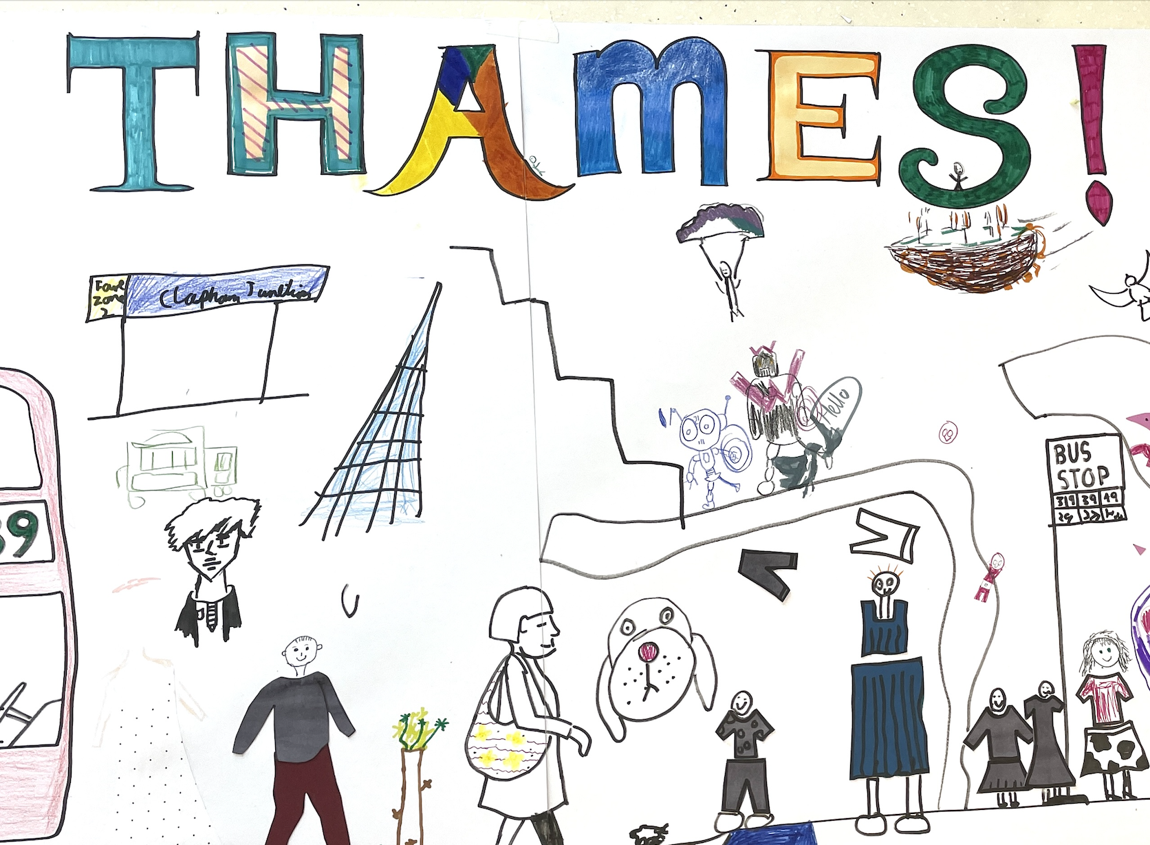 Creating Together: Open Day Visitors Bring London to Life with Interactive Street Scene Art Project.