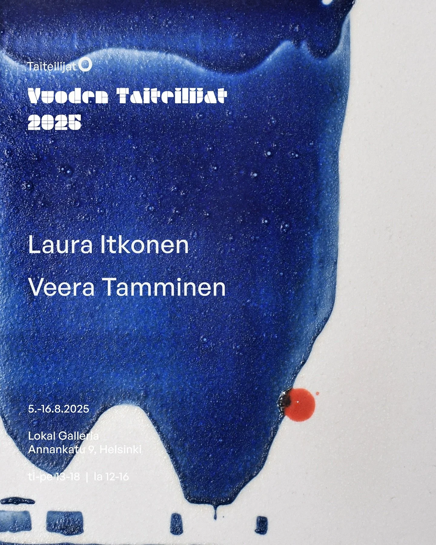 I’m delighted to announce that the Artists O -organization has chosen me and Veera Tamminen as Artists of the Year 2025!
The Artist of the Year award is awarded annually to two members of Artists O for their significant work in the field of ma