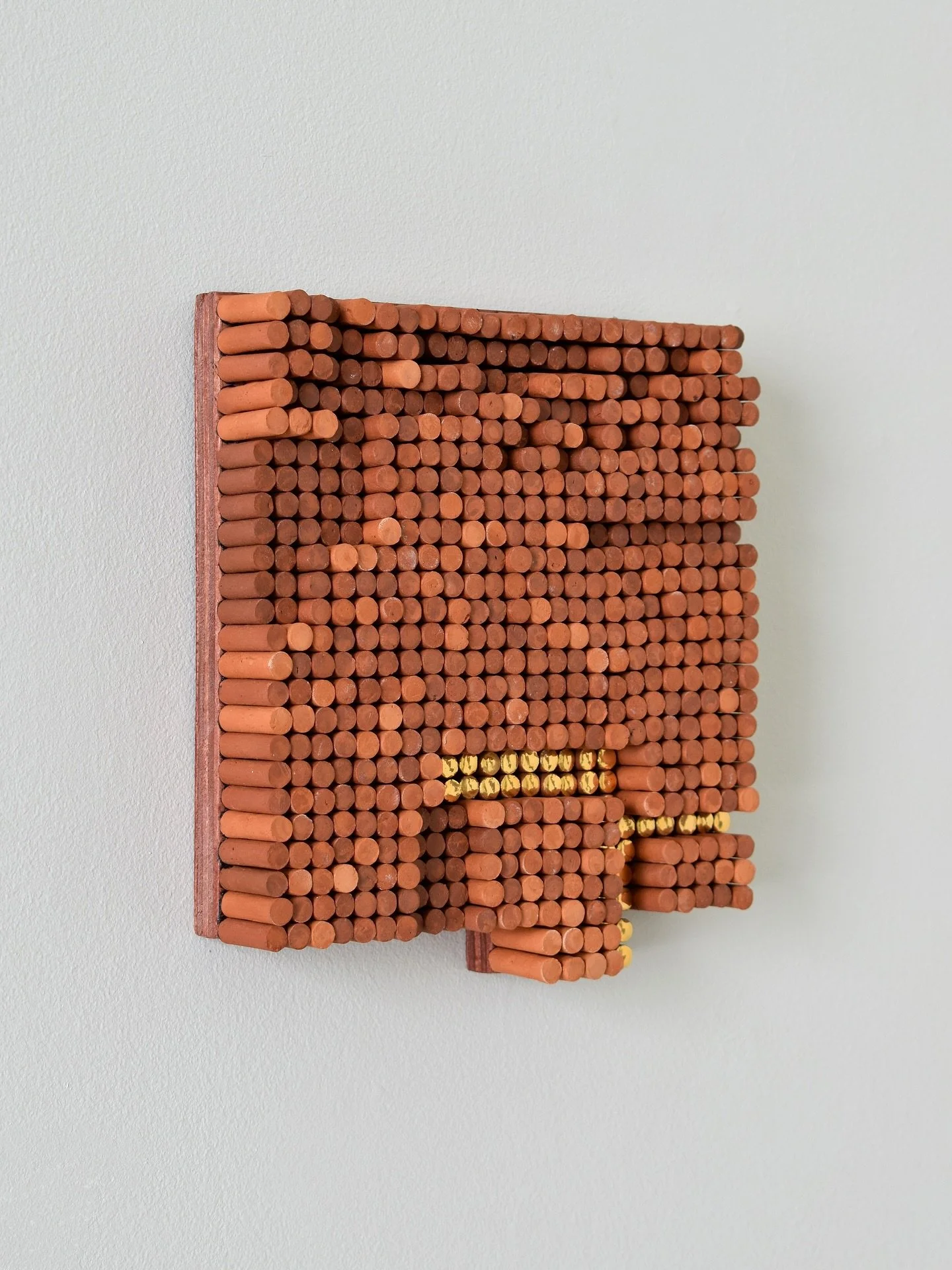 Composition II, 2025
Finnish red earthenware, gold, plywood
On view until 16th of August at Lokal Gallery, Helsinki.
•
Artists of the Year 2025 - Artists O
Laura Itkonen & Veera Tamminen
5.-16.8.2025
Lokal Gallery
Annankatu 9, Helsinki
O