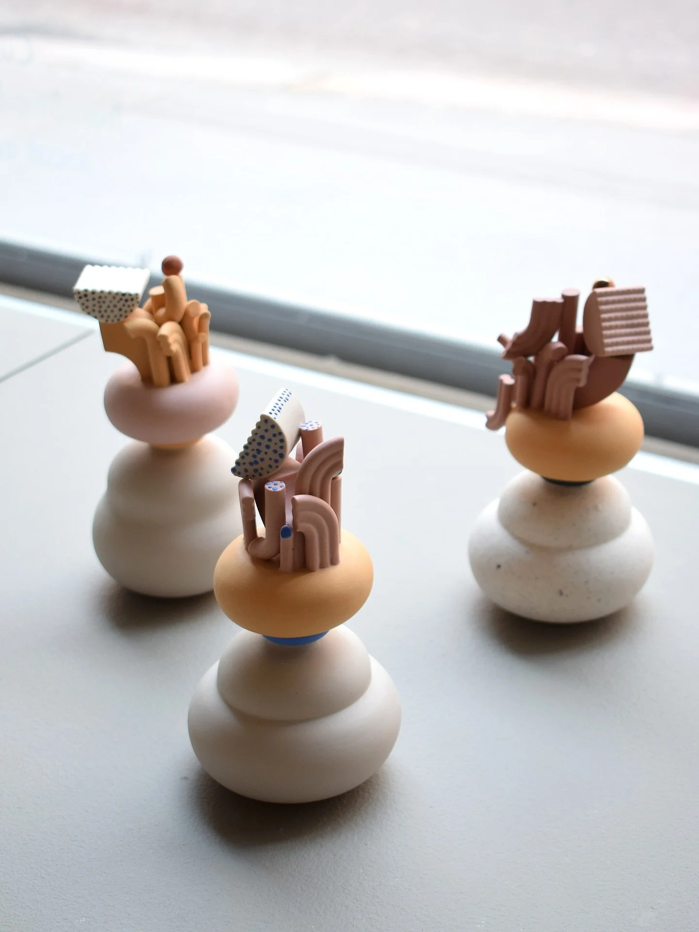 Pumpa & Pomelo, ”Autumn Garden” -minivases/sculptures.
On view until 16th of August at Lokal Gallery, Helsinki.
•
Artists of the Year 2025 - @artistsory 
Laura Itkonen & Veera Tamminen
5.-16.8.2025
Lokal Gallery
Annankatu