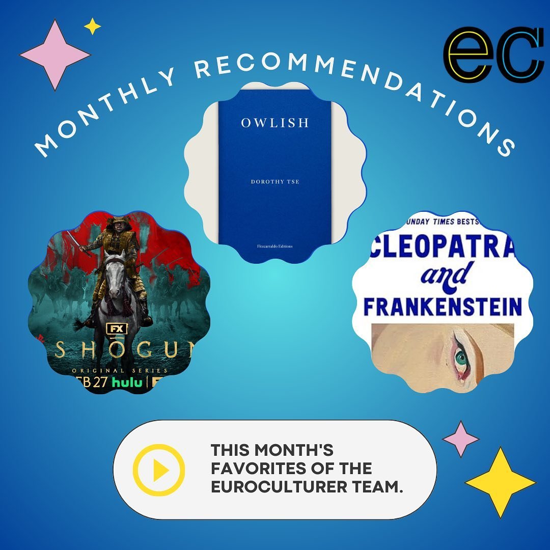 The flowers are blooming and the birds are chirping, it&rsquo;s May and spring is finally here! ☀️🌸 This means, it is also time for the monthly recommendations from the Euroculturer team! 🎉 
We hope you find something you like 😊 #recommendation #e