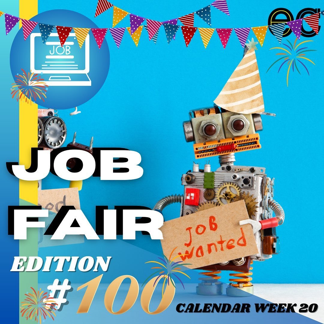 We are celebrating the 100th edition of the Job Fair! 🥳🎉
To celebrate this occasion, we have selected a lot of vacancies this week. 
We hope you find something interesting.😊
See you next week!

#internship #joboffers #traineeship #phd #euroculture