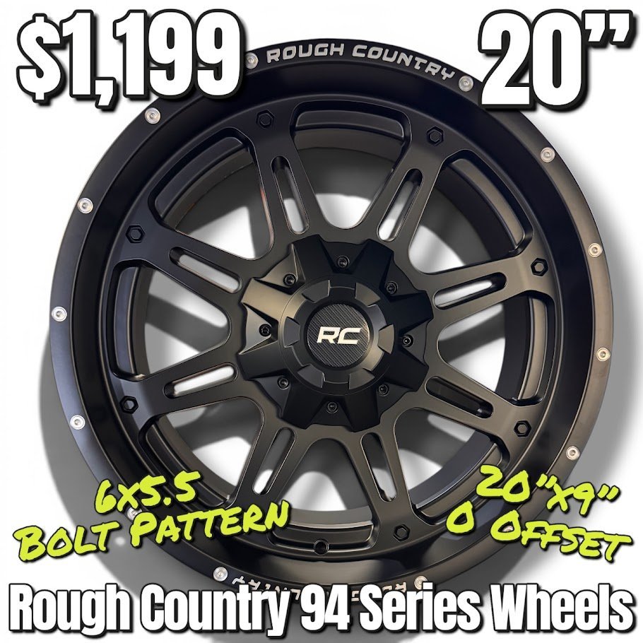 Rough Country 94 Series Wheels 20"x9" 6x5.5 Silverado/RAM 1500