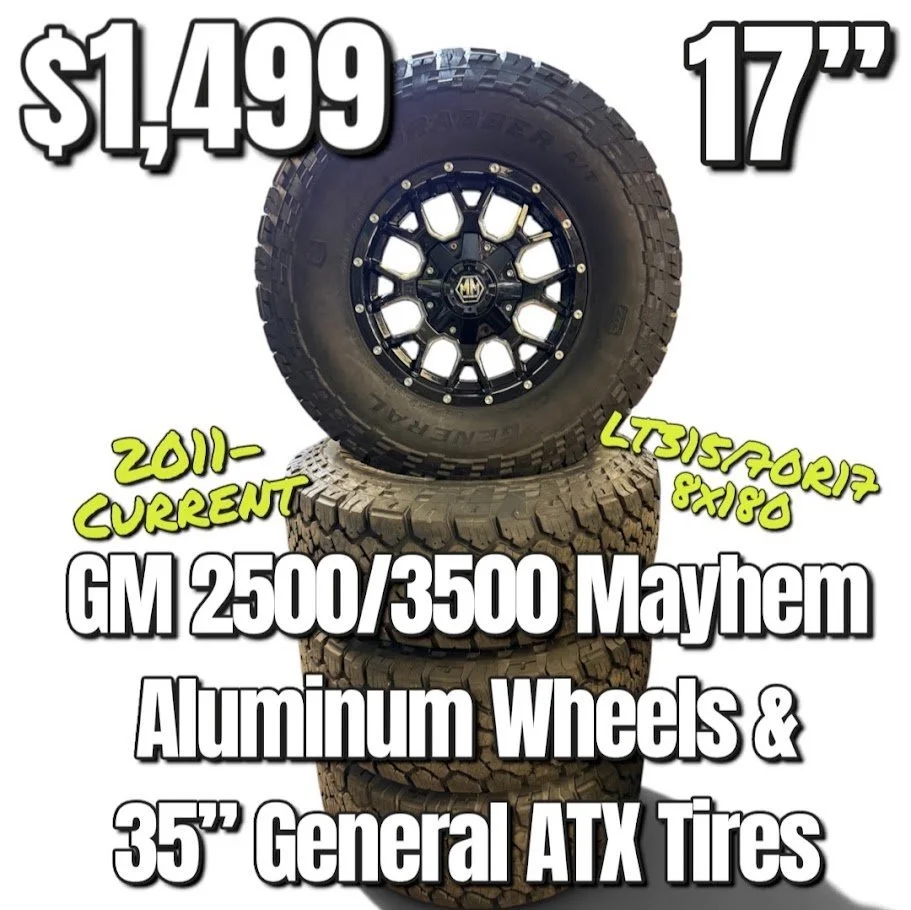 GM 2500/3500 17" Wheels & 35" Tires