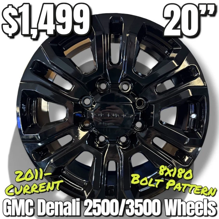 GMC Sierra Denali 2500/3500 20" Black Wheels