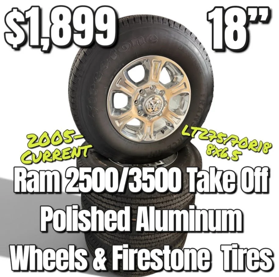Ram 2500 3500 18" Polished Wheels & Tires