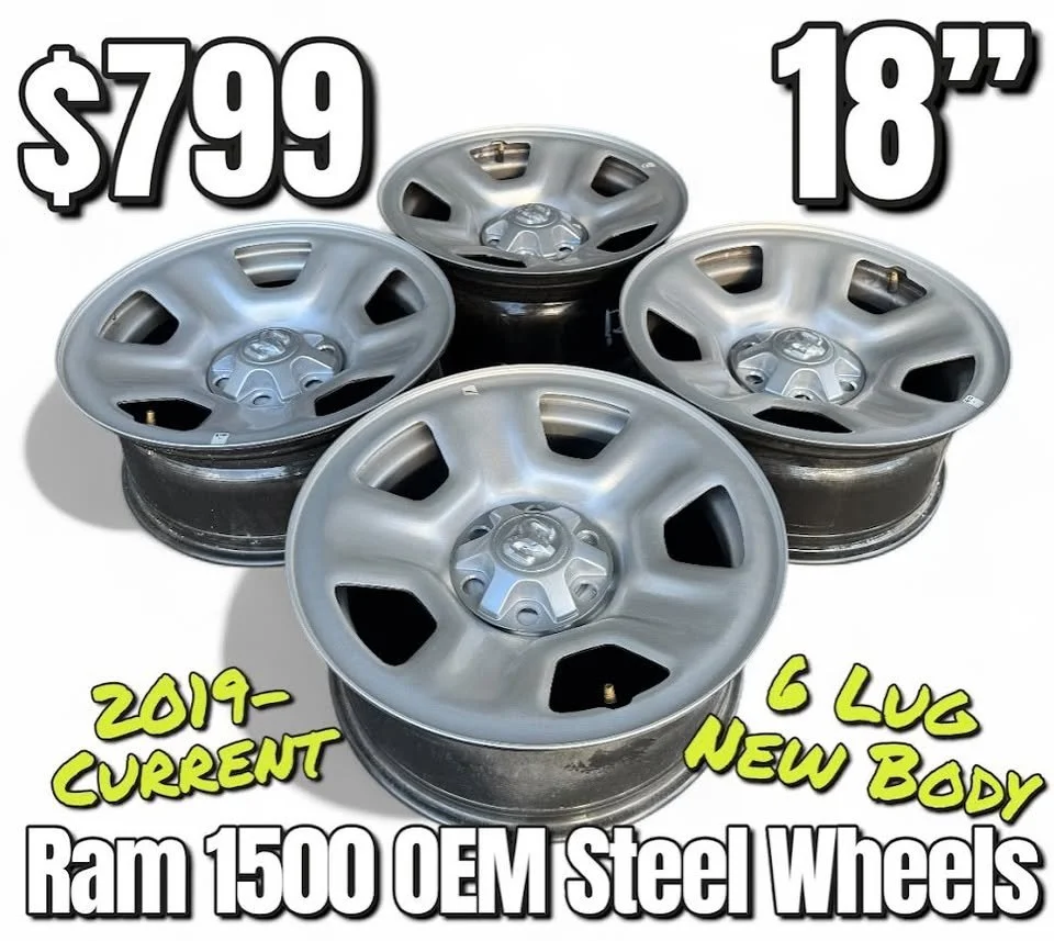 4 - Ram 1500 18" Steel Take off Wheels