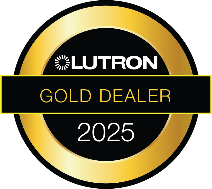 Lutron decal for Gold Dealer status for 2025