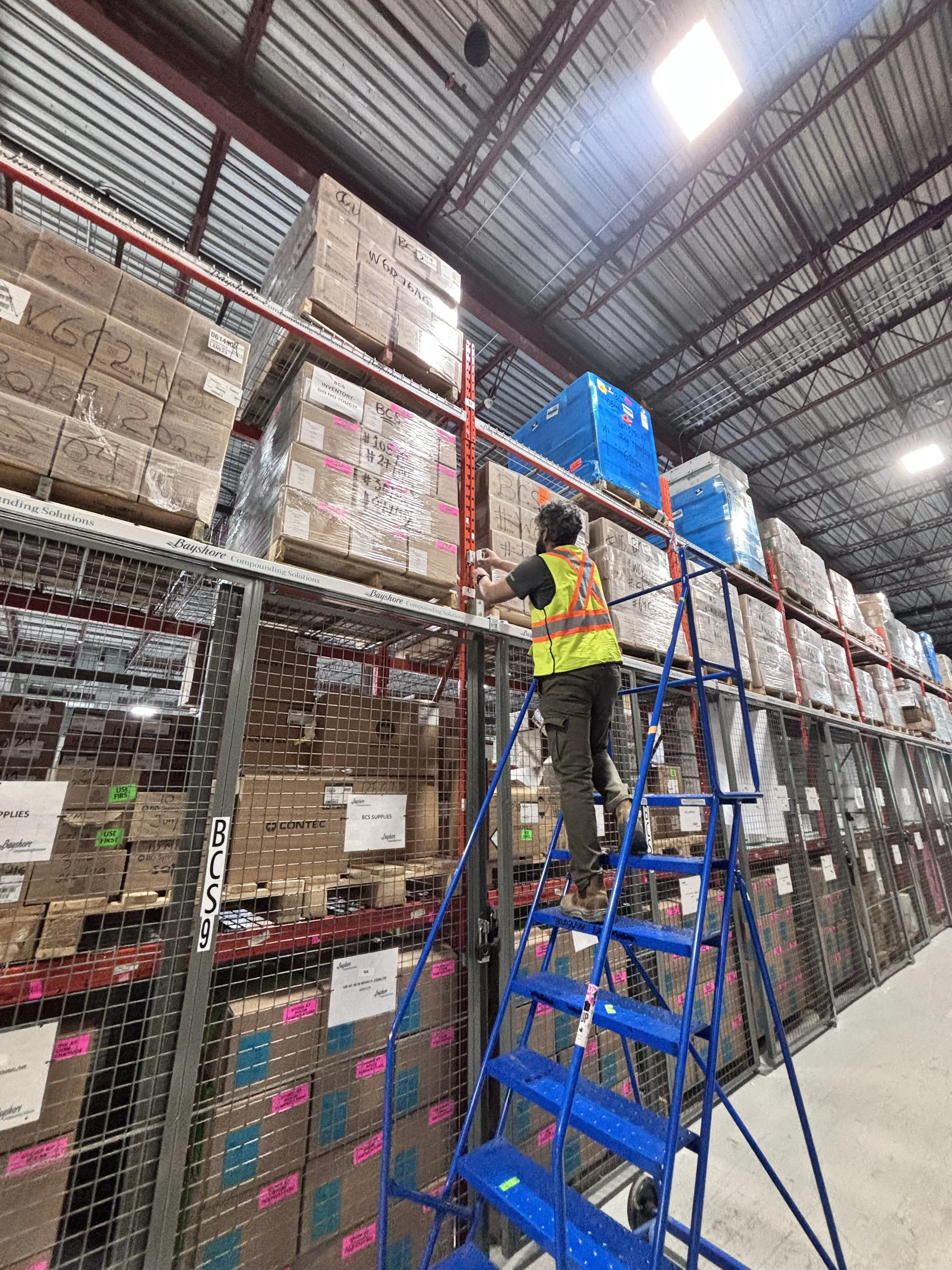 IIoT sensor deployment in logistics warehouse, Markham Ontario