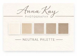 Sample neutral monochromatic color palette for family photos