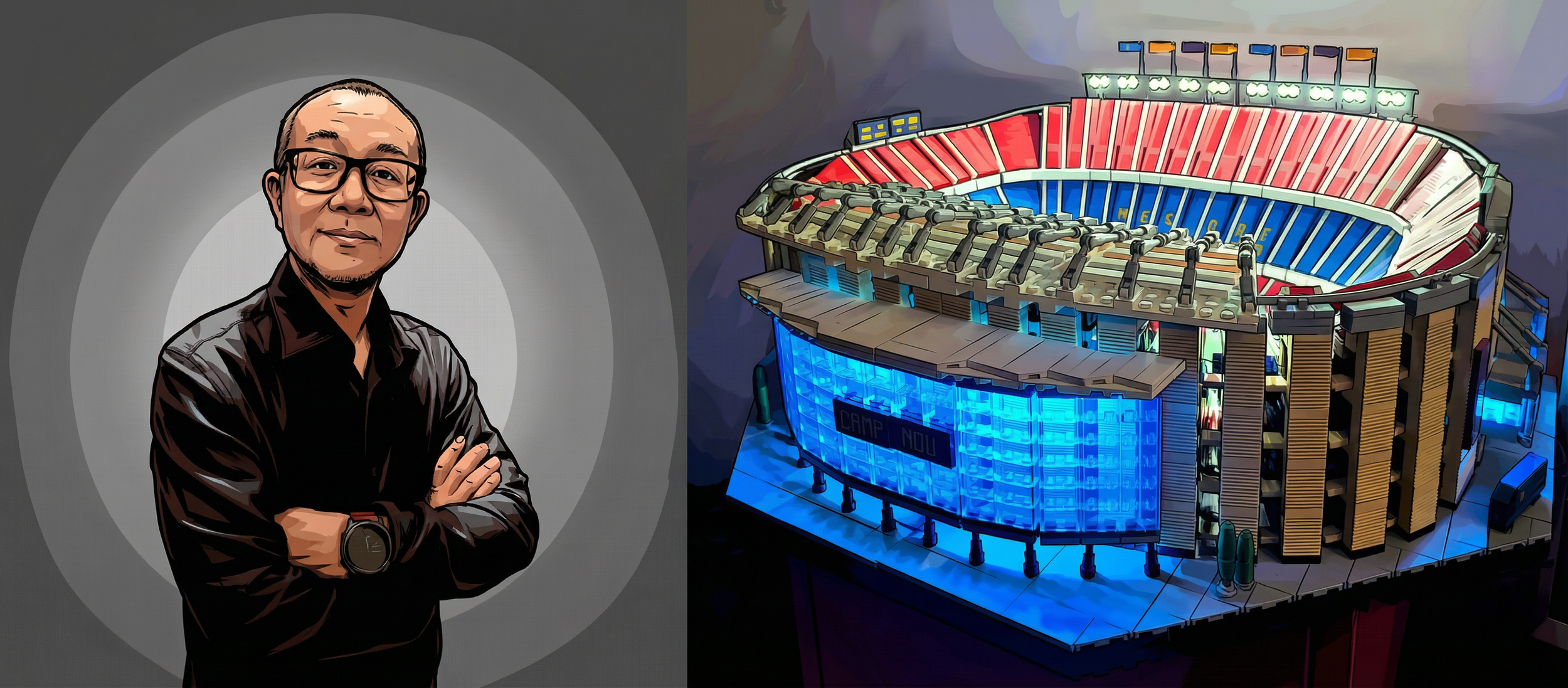 Marc building Bricks Model