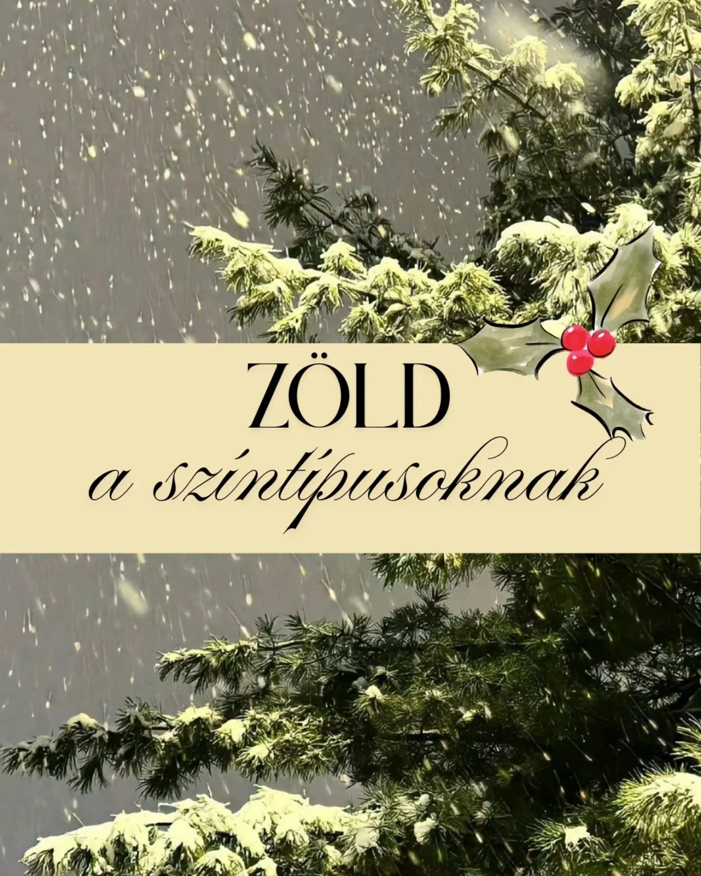 Ol&iacute;va, zs&aacute;lya, palack &eacute;s fű - a z&ouml;ldnek milli&oacute; &aacute;rnyalata van, kar&aacute;csonykor pedig egy igaz&aacute;n időt&aacute;ll&oacute; v&aacute;laszt&aacute;s ez a sz&iacute;n. Az &ouml;r&ouml;kz&ouml;ld &aacute;gak 