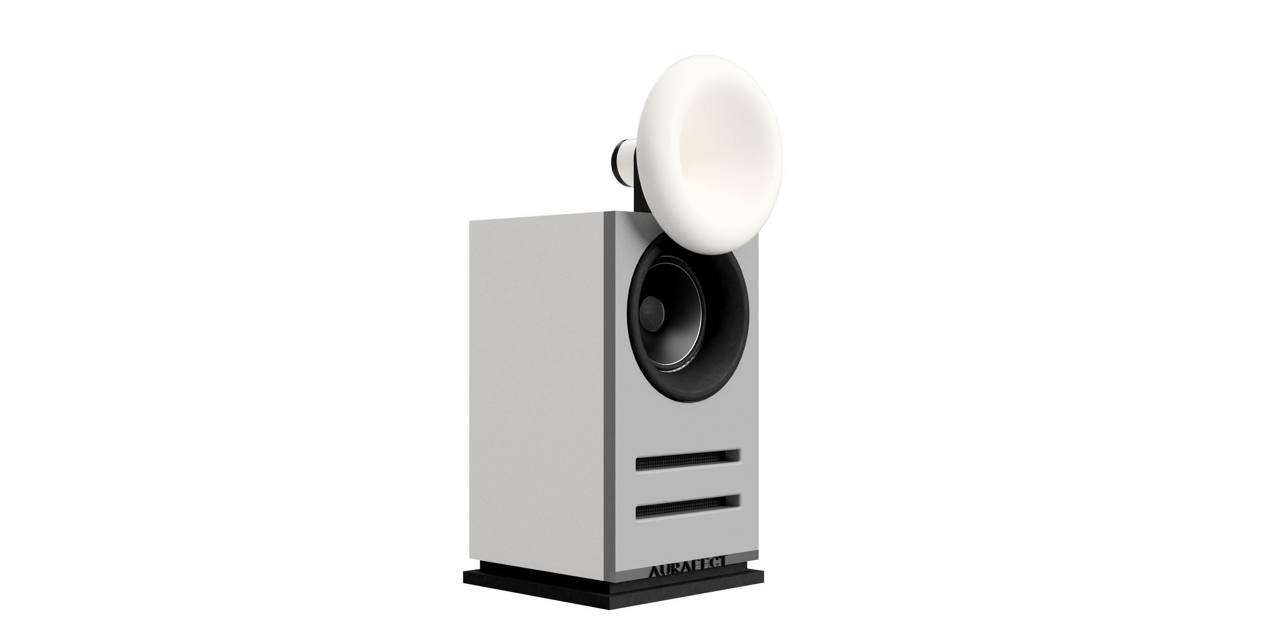 Big Box-Y | Flagship Floorstander | Aurafect High-end two-way studio monitor speaker with a custom grey cabinet.