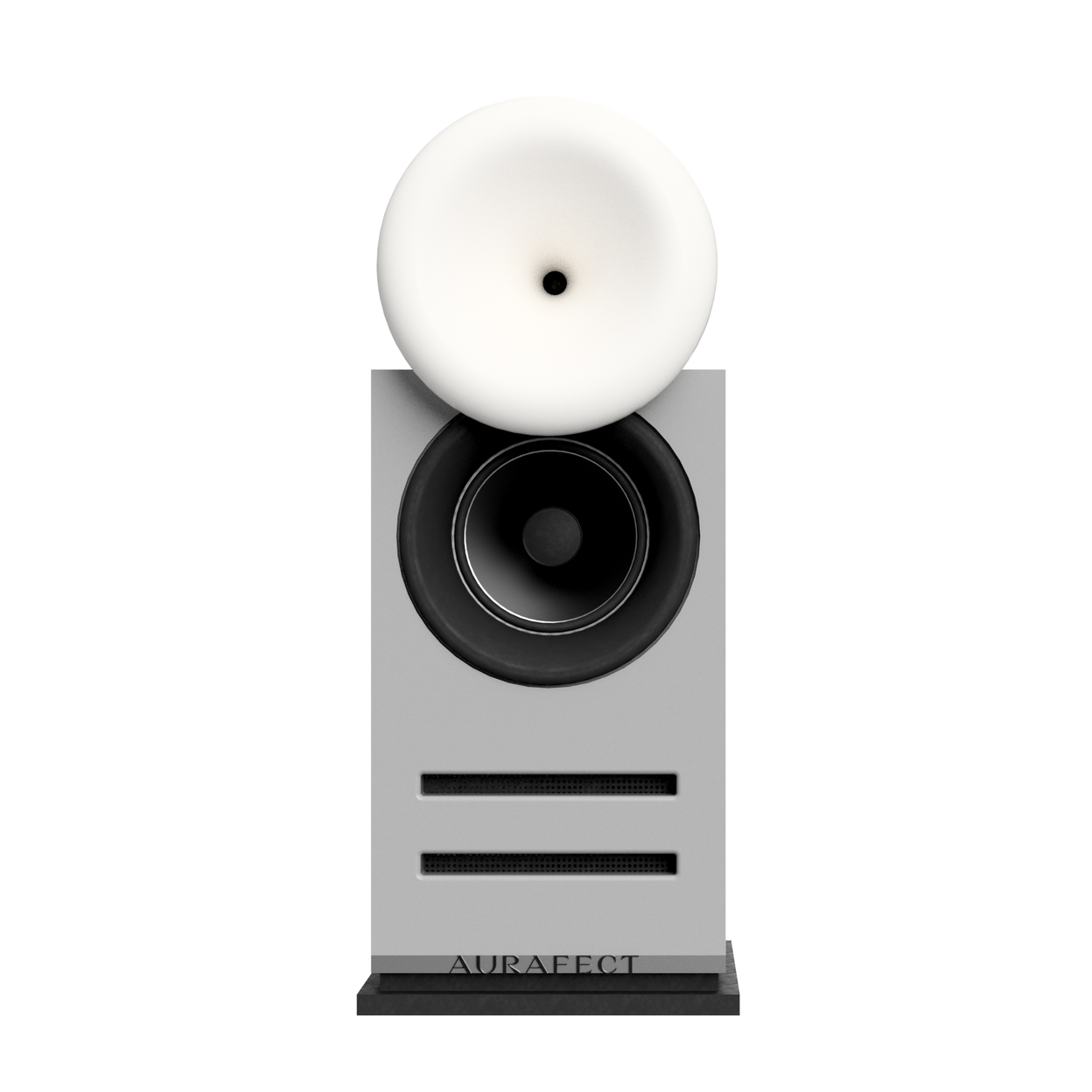 Big Box-Y | Flagship Floorstander | Aurafect High-end two-way studio monitor speaker with a custom grey cabinet.