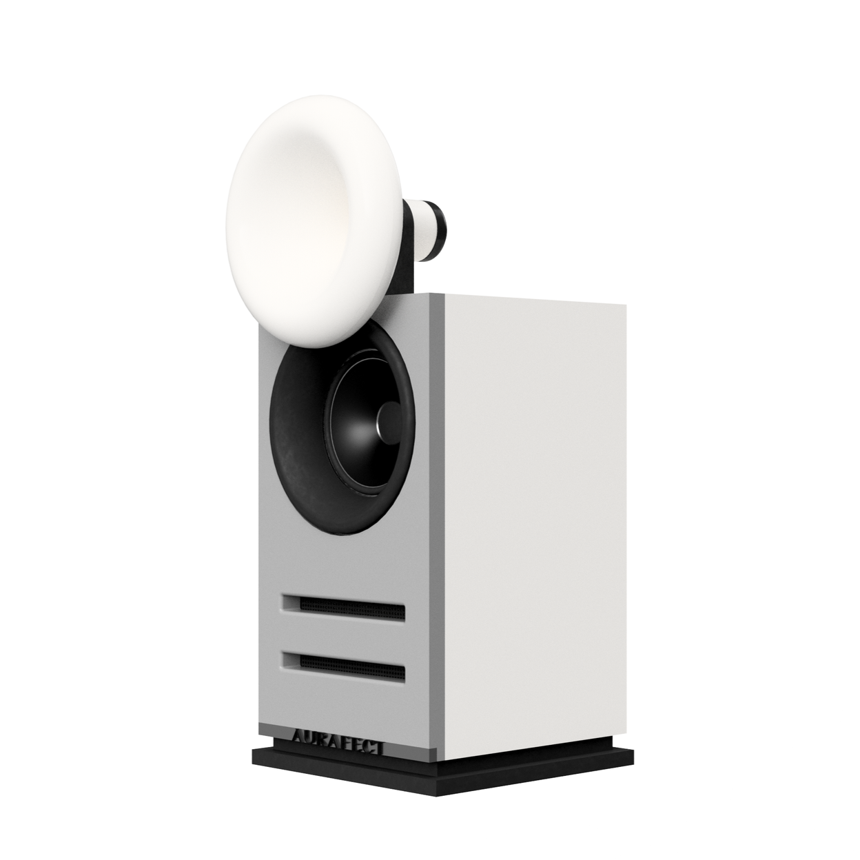 Big Box-Y | Flagship Floorstander | Aurafect High-end two-way studio monitor speaker with a custom grey cabinet.