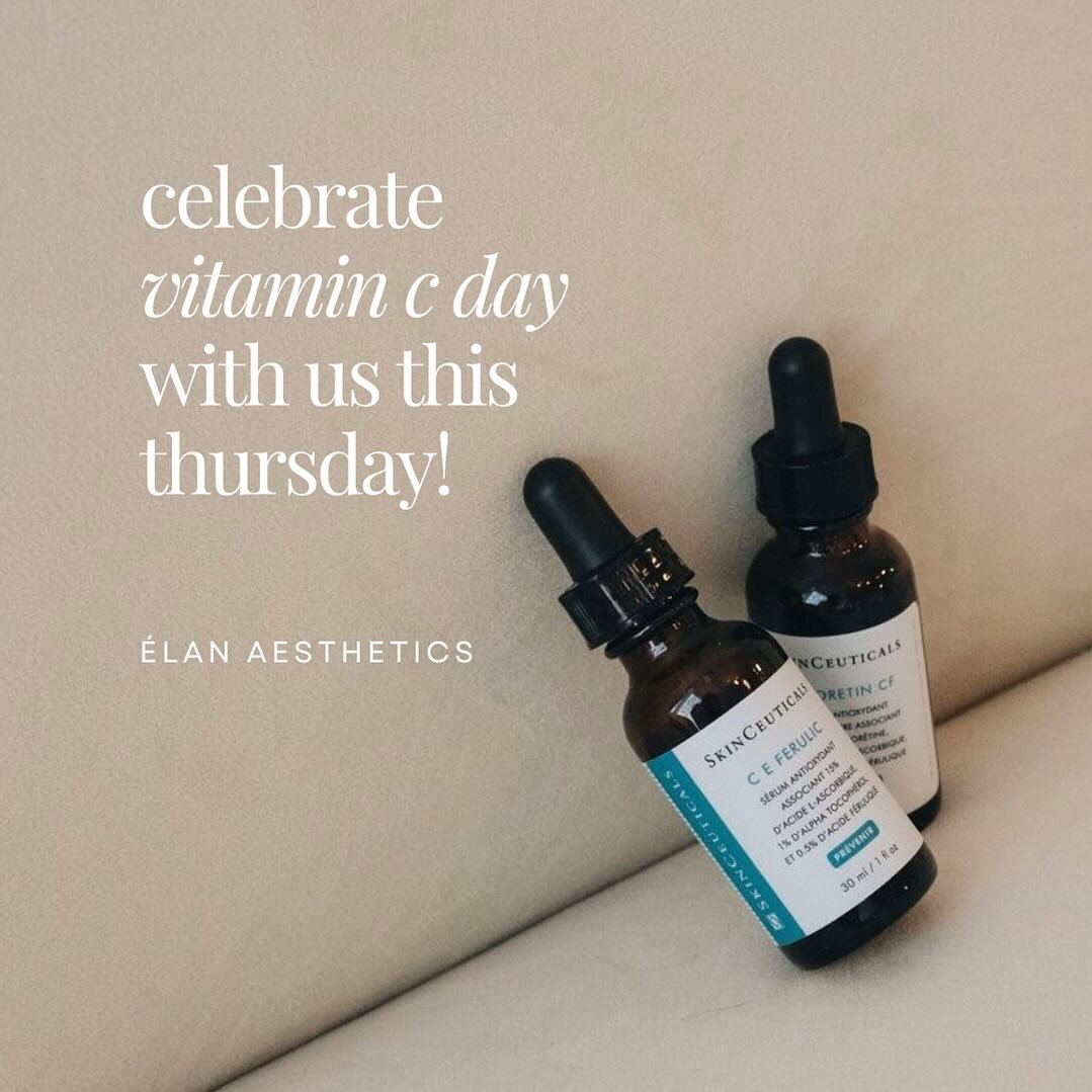 Stop by &Eacute;LAN this Thursday from 12&ndash;2pm to celebrate National Vitamin C Day with us! We&rsquo;re giving away @skinceuticals gift bags to first 50 people who visit our table, plus:

🍊 A complimentary travel size C E Ferulic with the purch