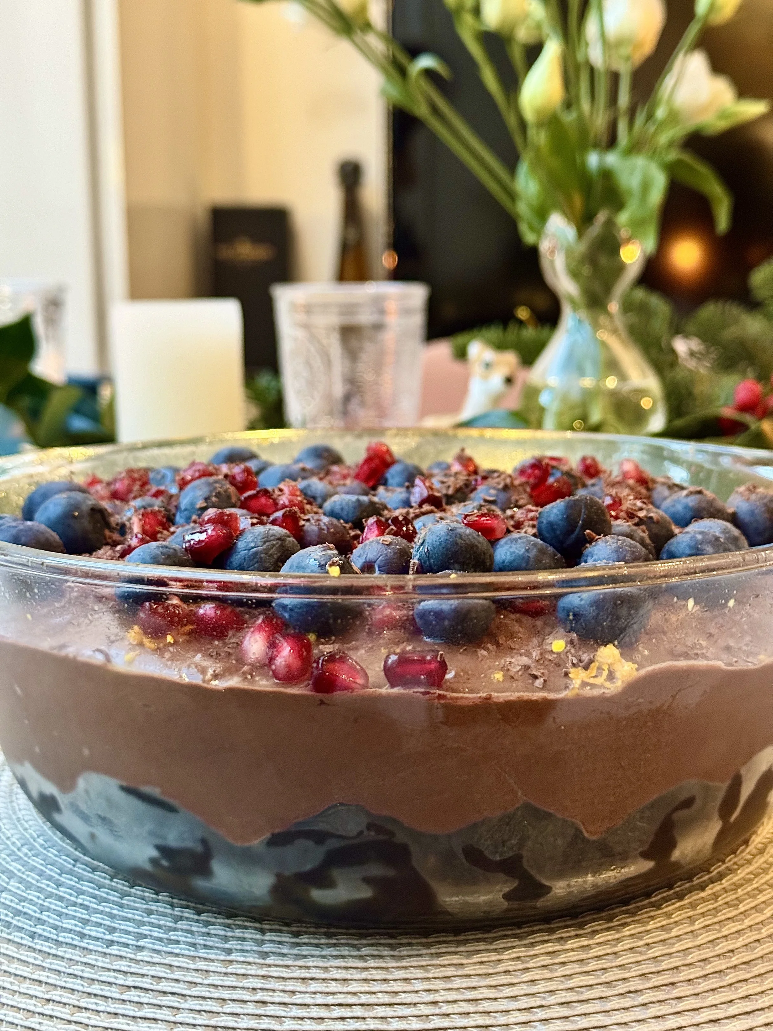 Whisky-Infused Dark Chocolate Mousse with Orange-Soaked Prunes