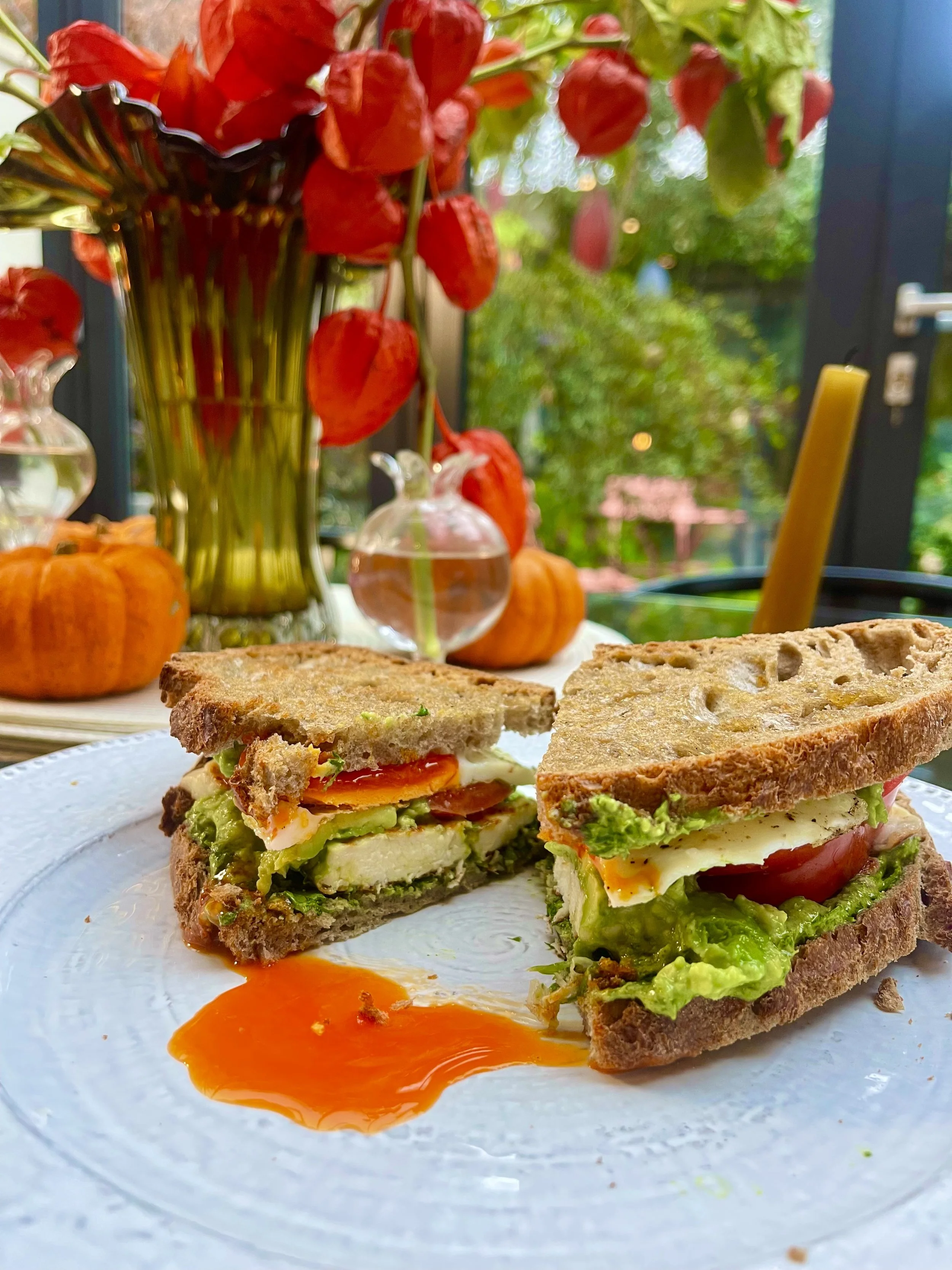 Grilled Olive Oil Sourdough Sunrise Sandwich