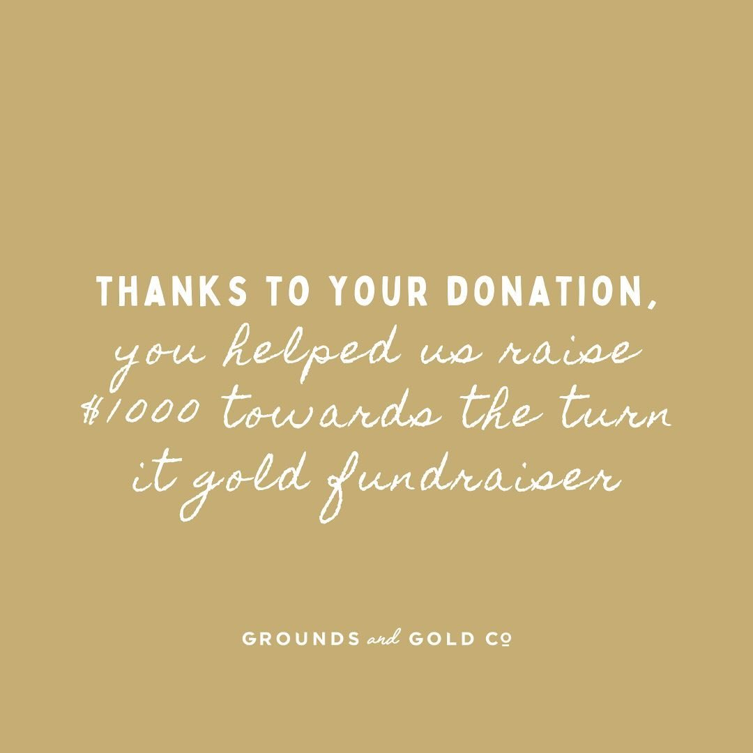 We can&rsquo;t say it enough! Thank YOU for your generosity and donations in helping raise funds for the Turn It Gold campaign. Thanks to your donations we were able to raise $1000 to help fight and support childhood cancer 💪🏼💛

 #BeBrave #BeBold 