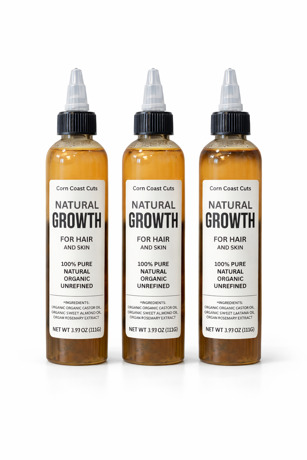 Corn Coast Cuts Natural Hair Growth Oil – Organic Scalp & Hair Nourishment