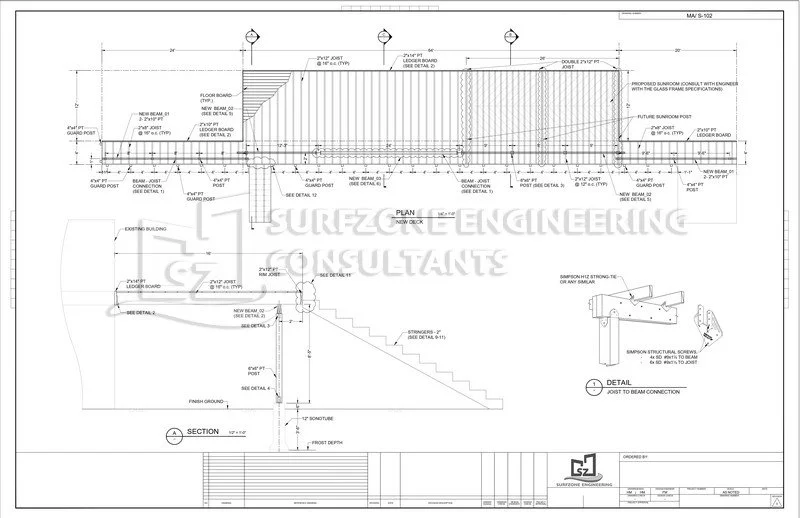 Weston Deck and Sunroom Structural Design