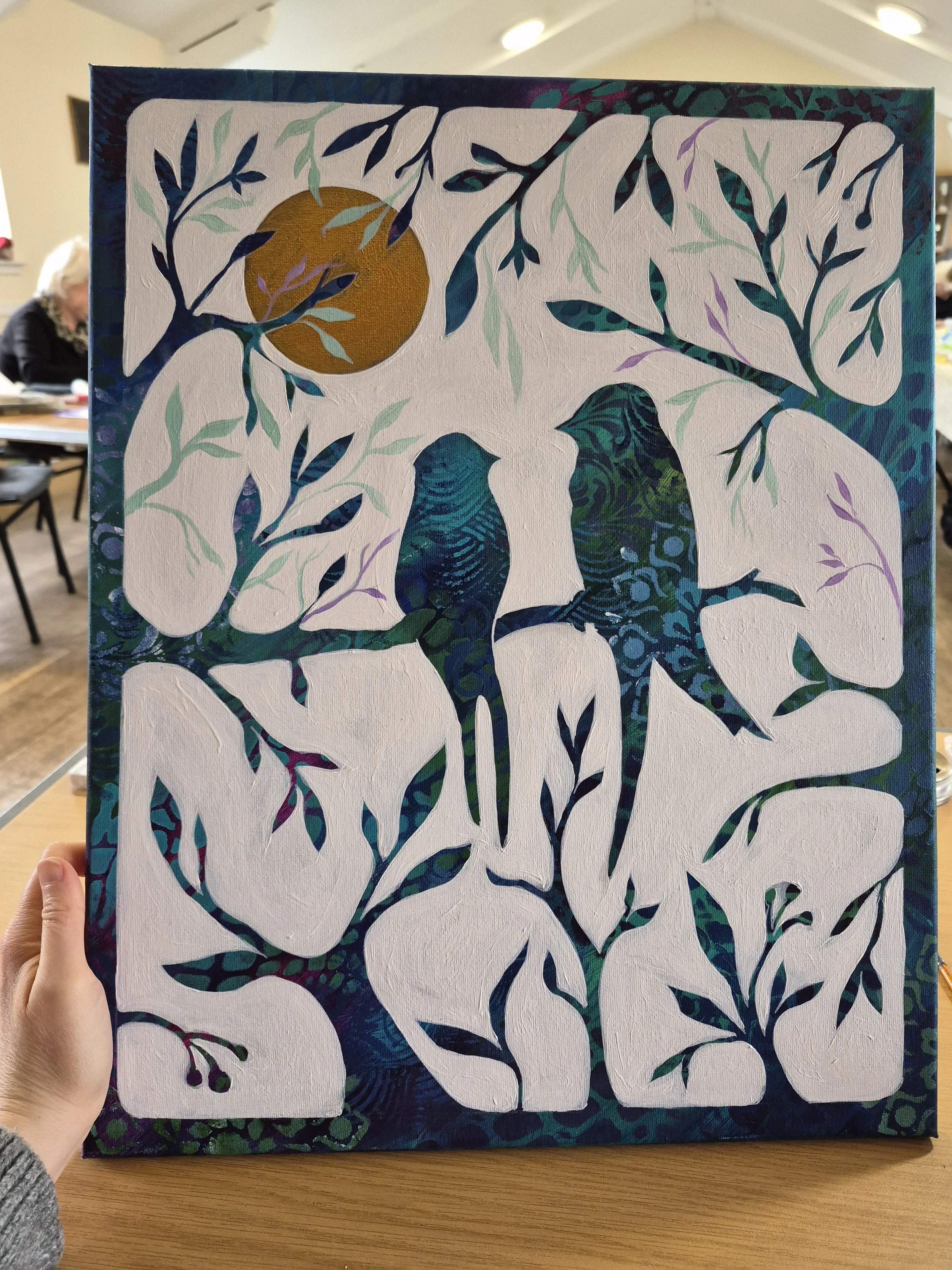 Paint in the Negative, 4 week block.