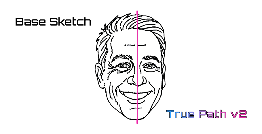 True Path by SketchBot software comparison