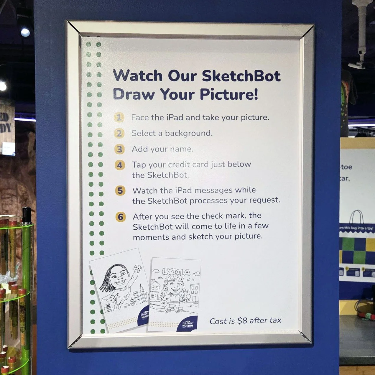 THeir step by step instructions on how to get your own robotic drawn caricature