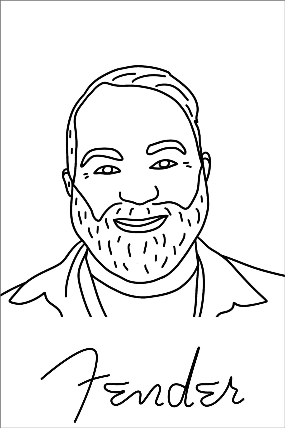 Portrait drawn by SketchBot, with custom branding sketched by the robot