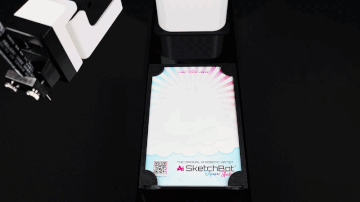 SketchBot timed drawing of a sketch on the sketchbot in under 60 seconds or one minute