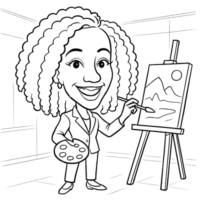 Flip through of different Dream Studio caricature sketches