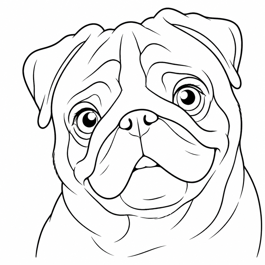 Pet portrait of a dog created by SketchBot