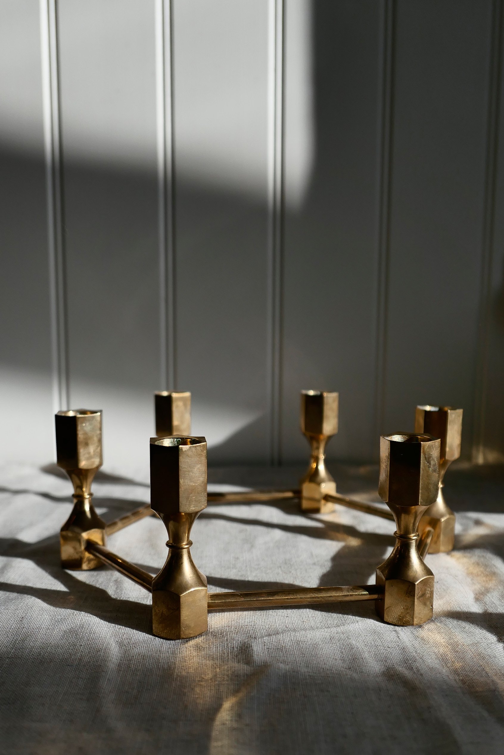 Vintage Brass 6 Candle Candelabra