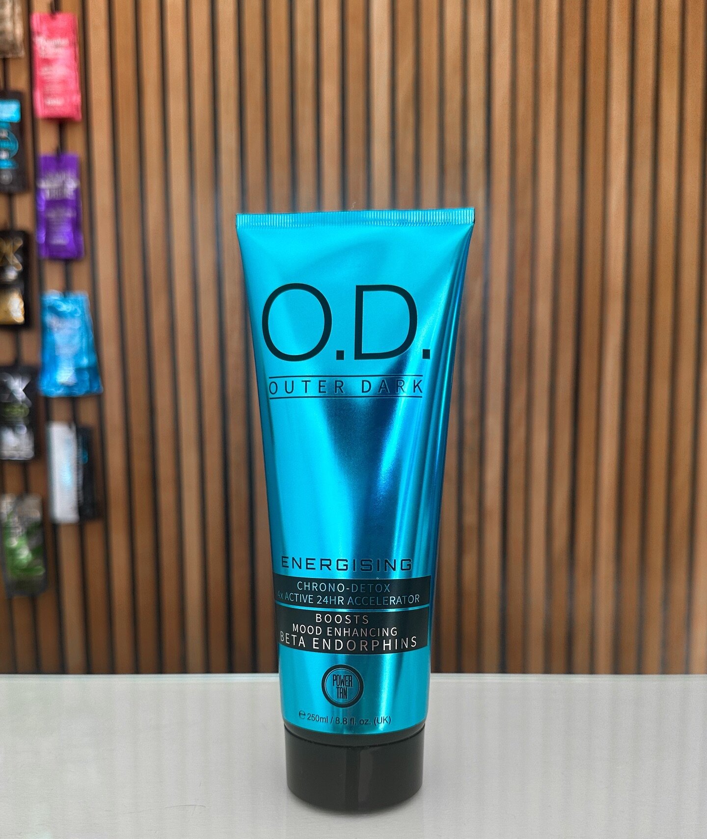 NEW CREAM - OUTER DARK 🩵🖤
Power Tans brand new cream, is the latest innovation to tanning! 

A 24hour 4x Active tanning complex, that will deliver long lasting &amp; dark tanning results. 
Whilst at the same time, actively improving your mood, by b