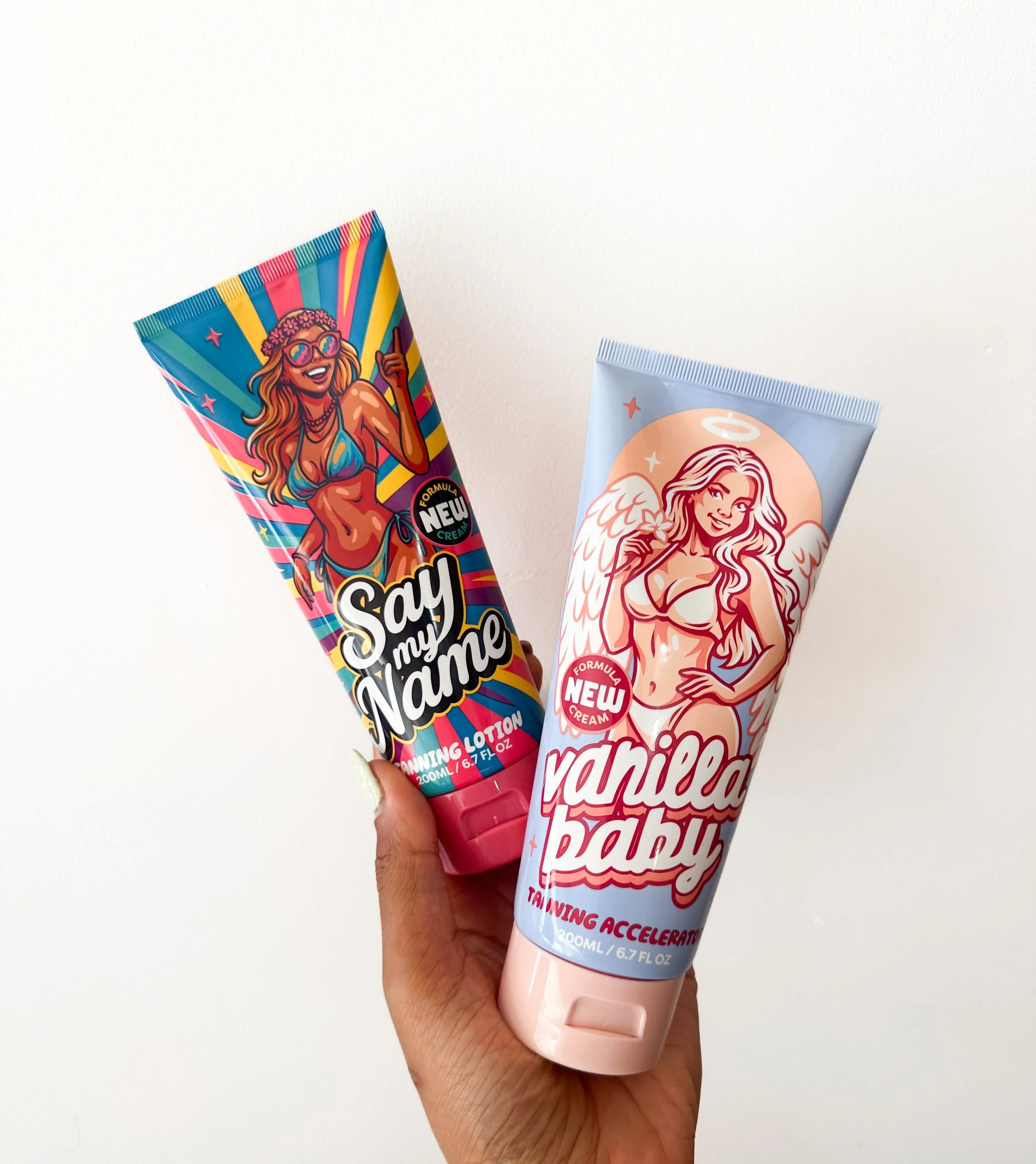 Looking for a sunbed cream to take your tan even further? ☀️✨
Then these are the creams for you! 

Rapid Tan: Say My Name &amp; Vanilla Baby (new formula) 🍦

Containing new agent &lsquo;Thalitan&rsquo; , these creams will work with your skin&rsquo;s