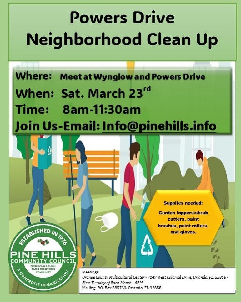 Join us for our community clean up event! Info on flyer!