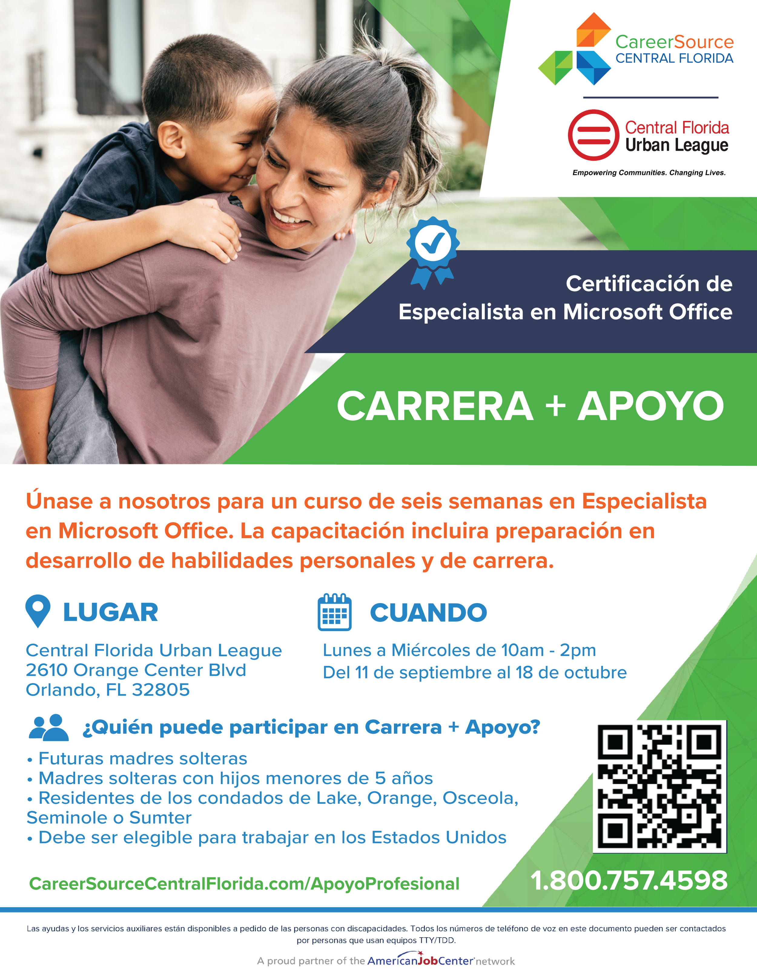 CareerSource CFUL Microsoft Office Certification Spanish Flyer