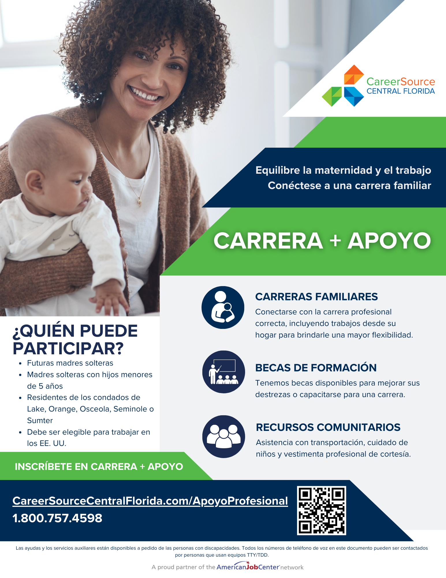 CareerSource Career Support Spanish Flyer