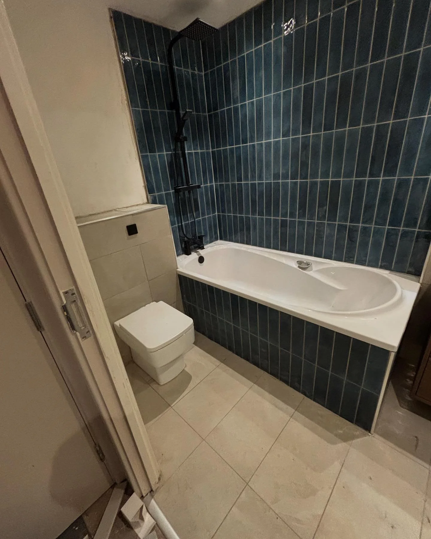 Bathroom completed and ready for decorating in the city centre another happy customer.
