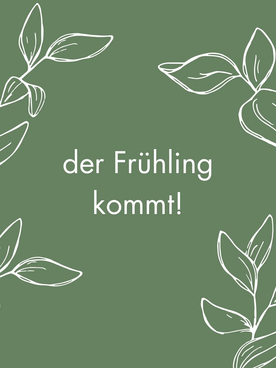 der Frühling kommt!