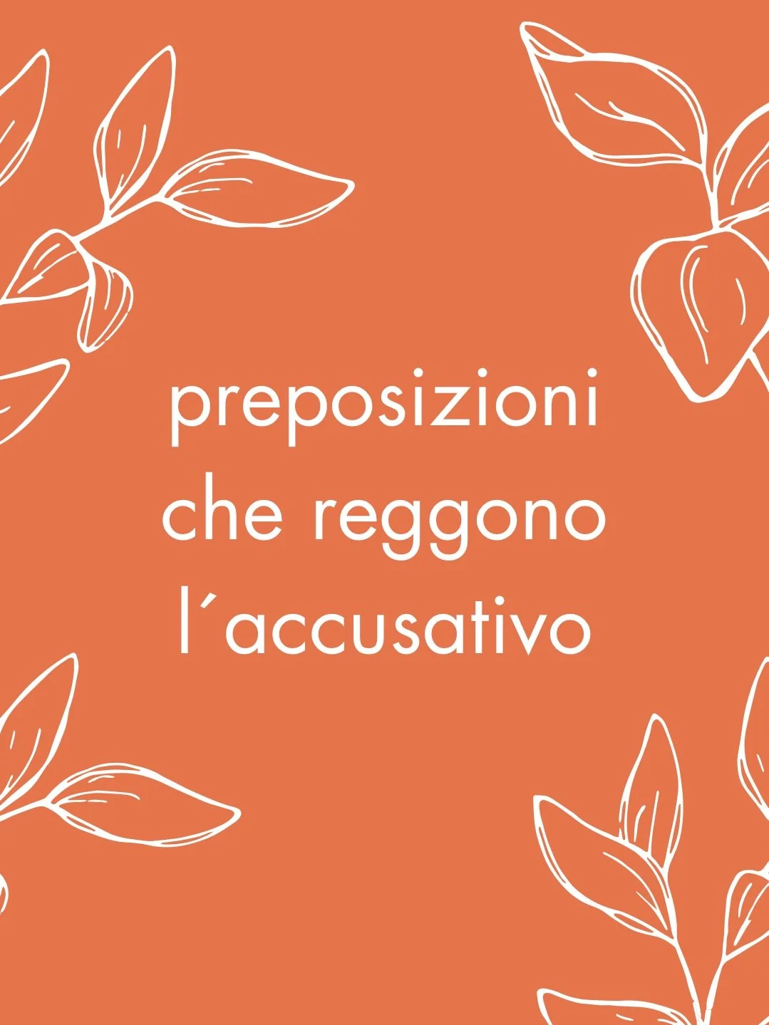 Preposizioni con l´ accusativo!