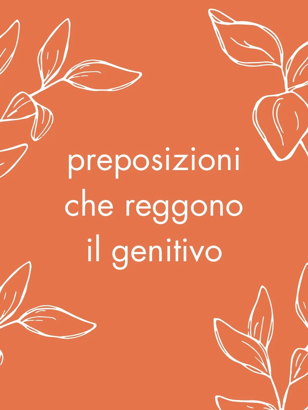 Preposizioni con il genitivo!