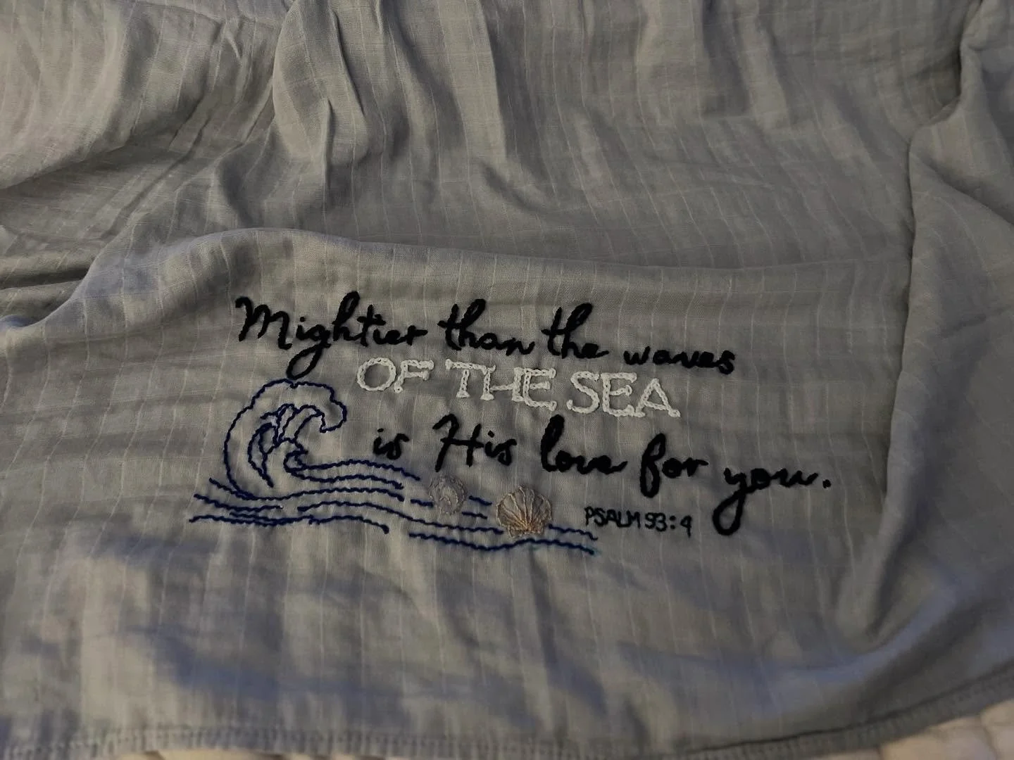 Personalized baby blanket 💙🌊🐚